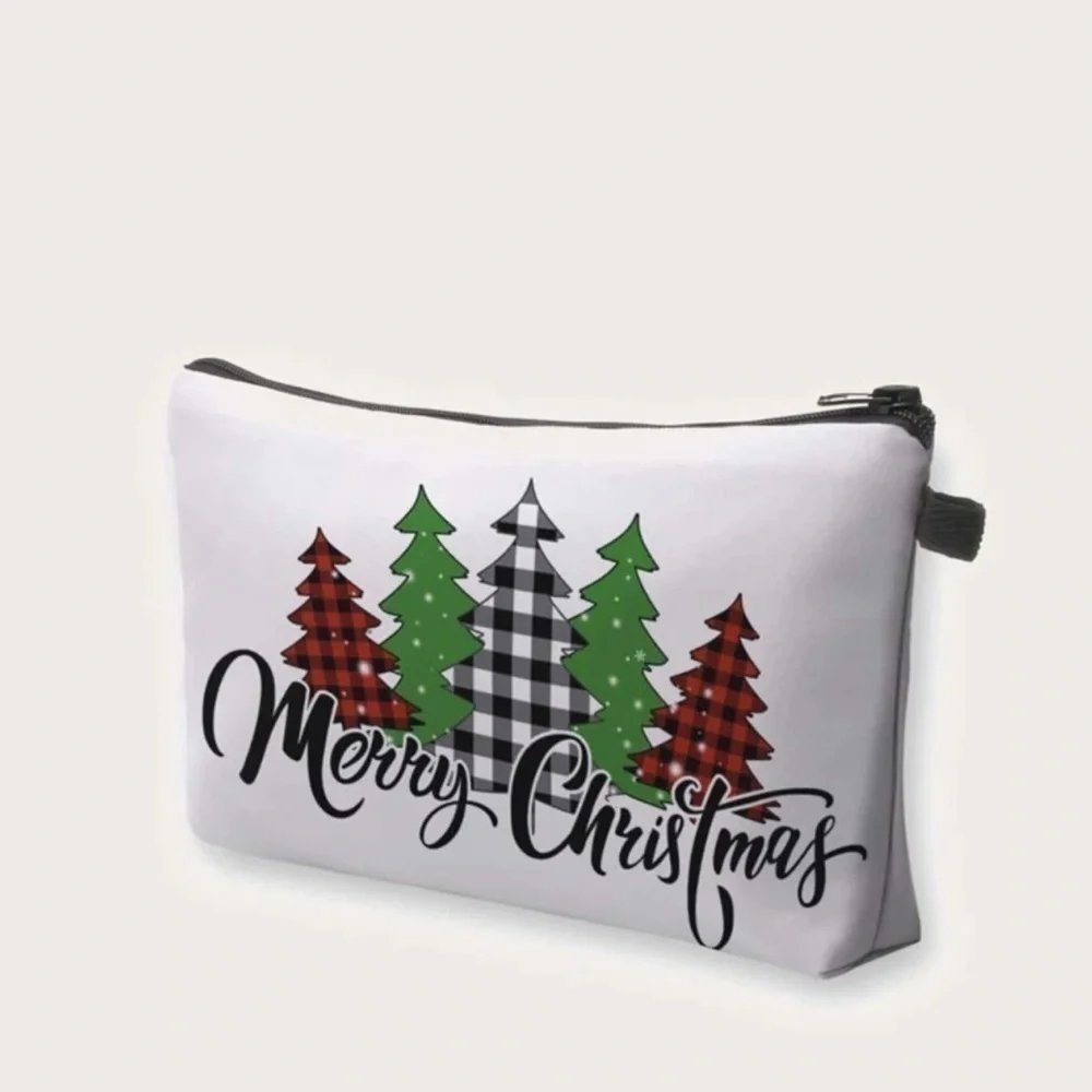 HOLIDAY CHRISTMAS TREE COSMETIC BAG